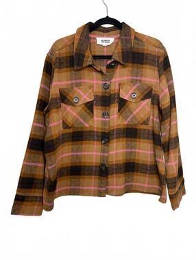 BB Dakota by Steve Madden Brown & Pink Shacket Size XXL